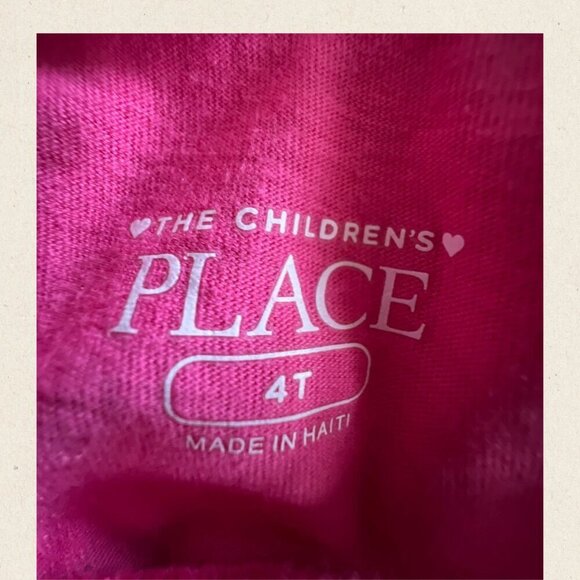 πΈ Children's Place Empire Waist Blouse - Pink, Size 4T πΈ - Picture 3 of 3